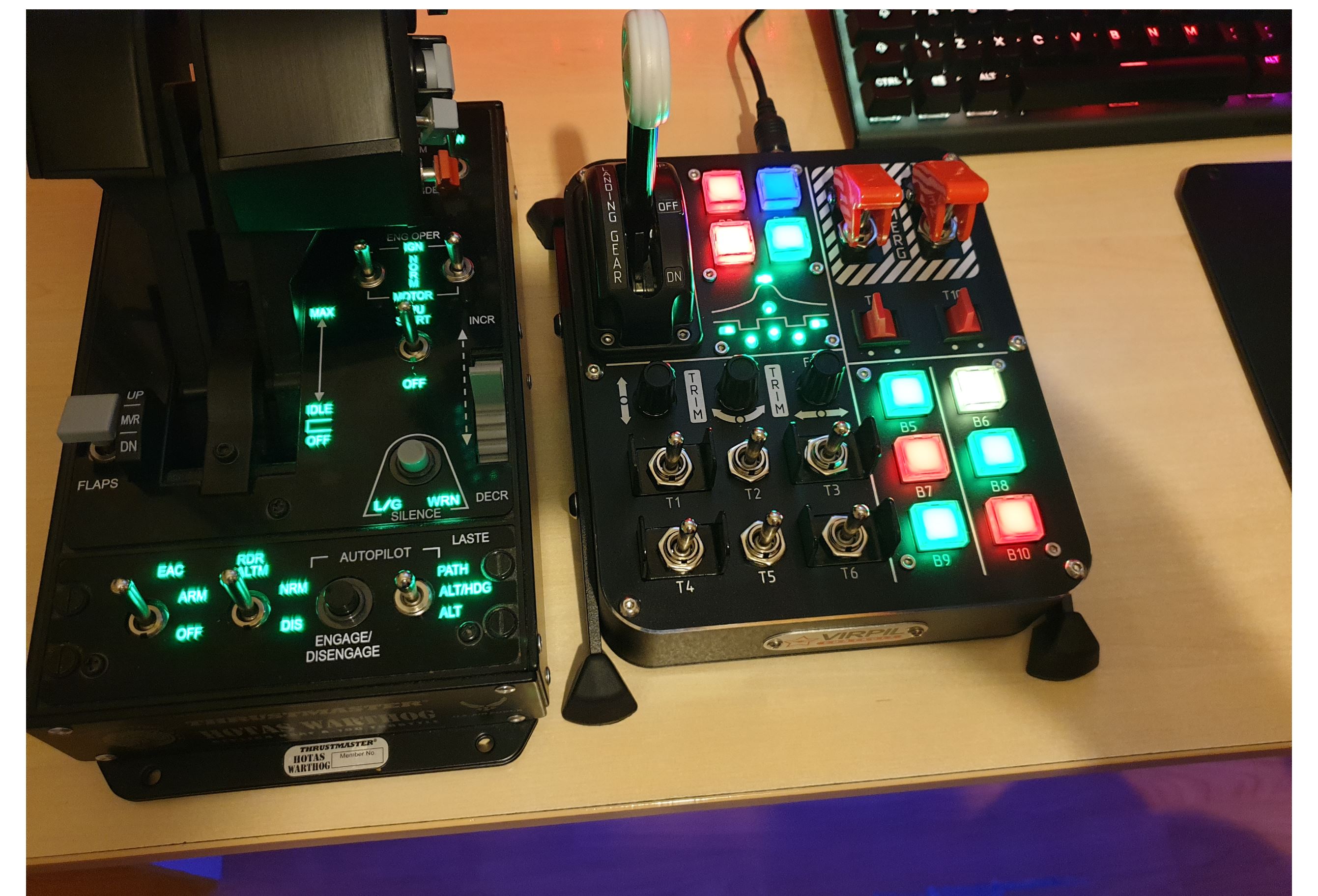 Virpil showing off two button box builds in some of their new site