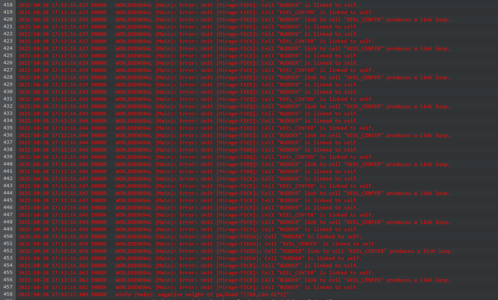 Lot's of errors in the DCS log. - Bugs and Problems - ED Forums