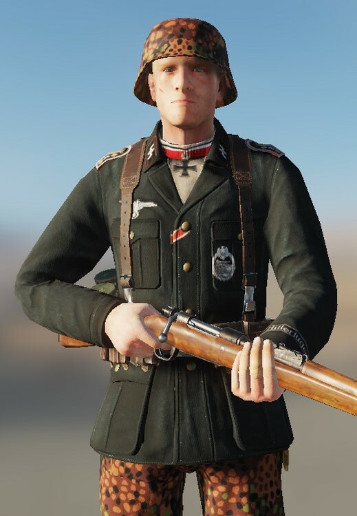 Germany Soldier Panzer Troop Waffen SS 2-Tone Front Helmet 2.jpg