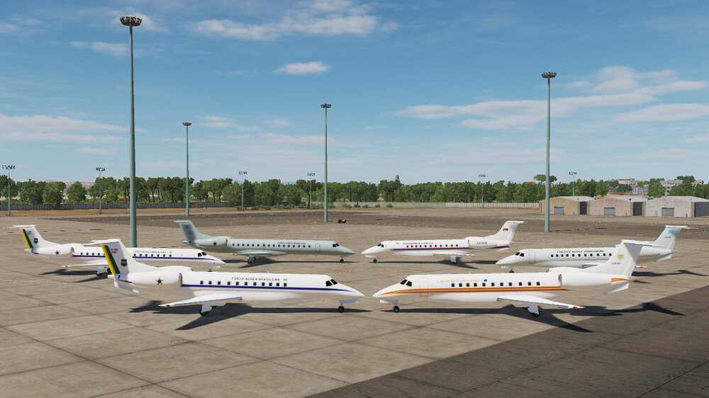 ERJ-135BJ and -145 in AF Gov liveries