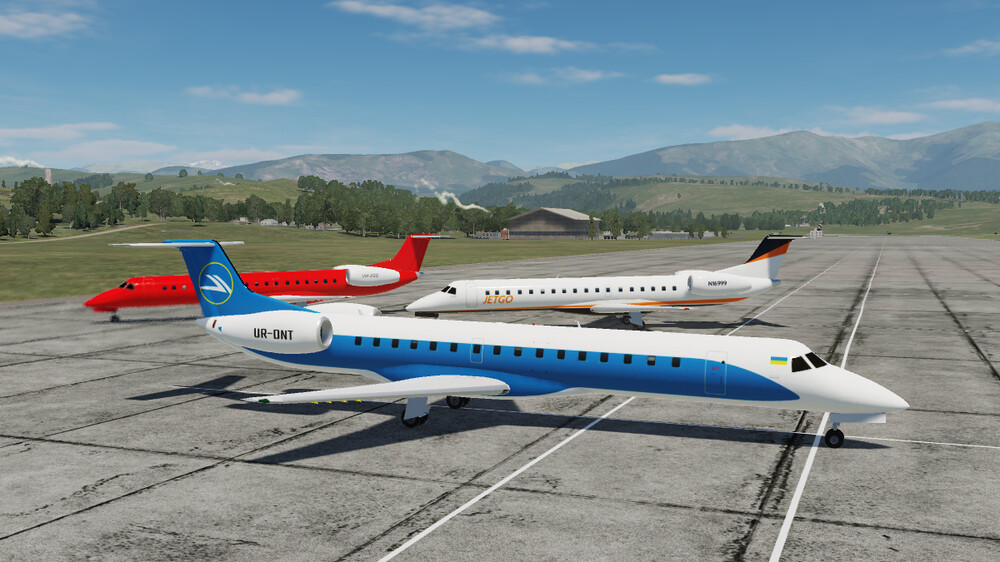ERJ-145 liveries of Ukraine and Australia