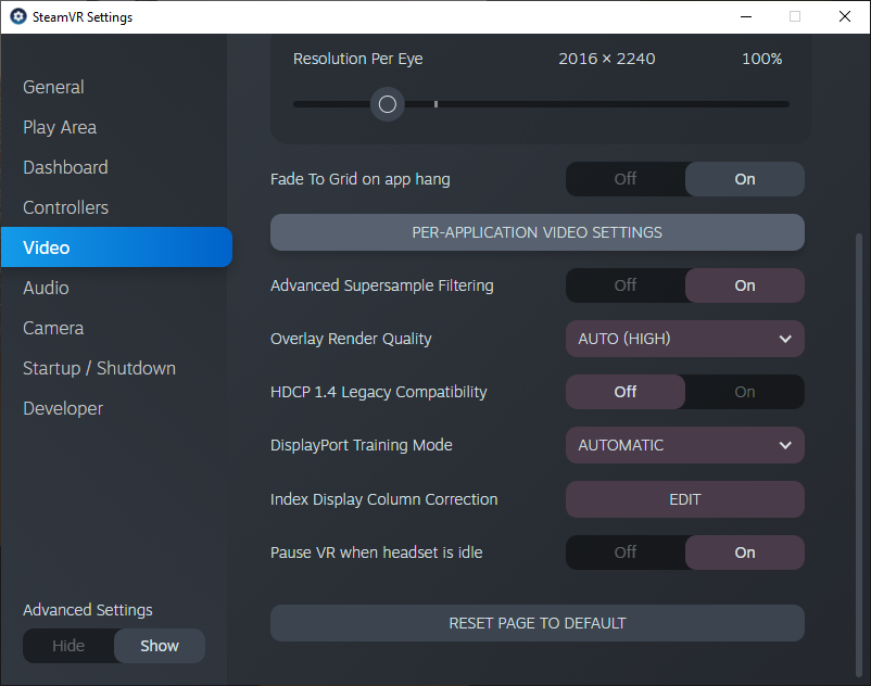 What's up with Steam VR settings? - Virtual Reality - ED Forums