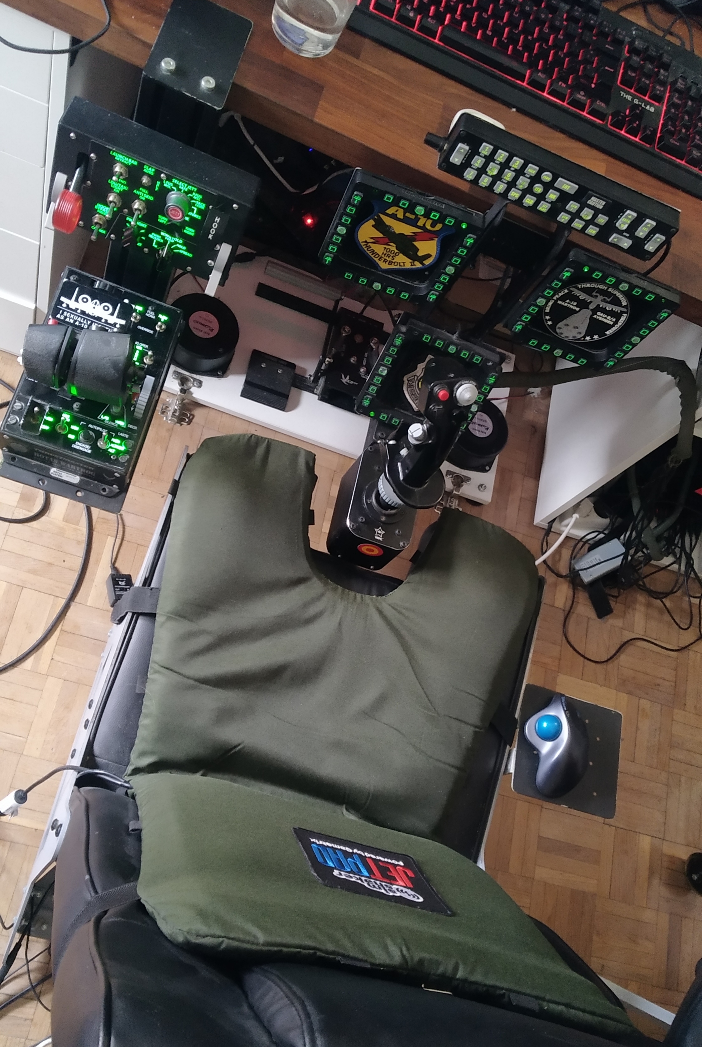 HIKIG 2 Set Desk Mount Compatible with Thrustmaster HOTAS Warthog