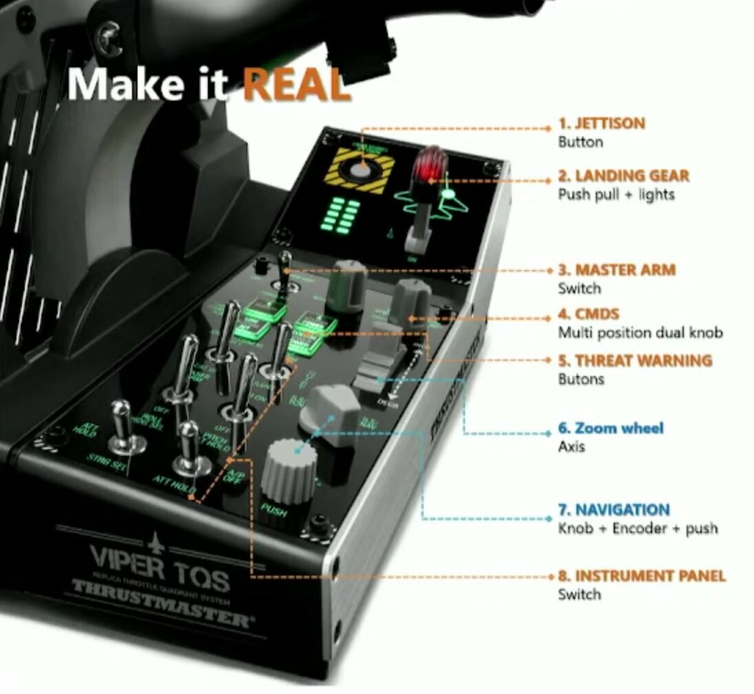 Thrustmaster F-16C Viper HOTAS PC Add-On Joystick Black