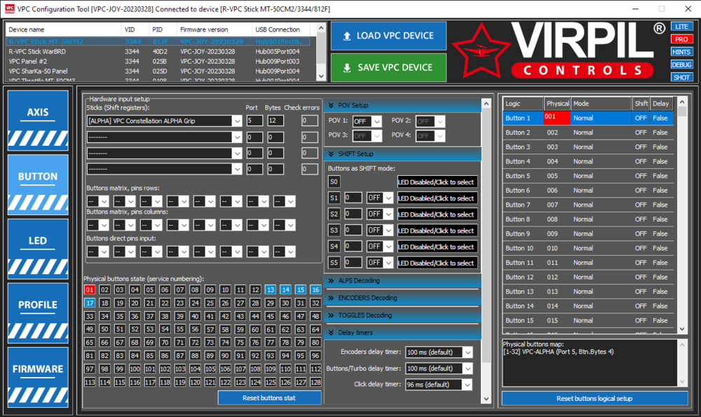 VPC Configuration Tool [VPC-JOY-20230328] Connected to device [R-VPC Stick MT-50CM2_3344_812F] 24.05.2024 22_22_41.png