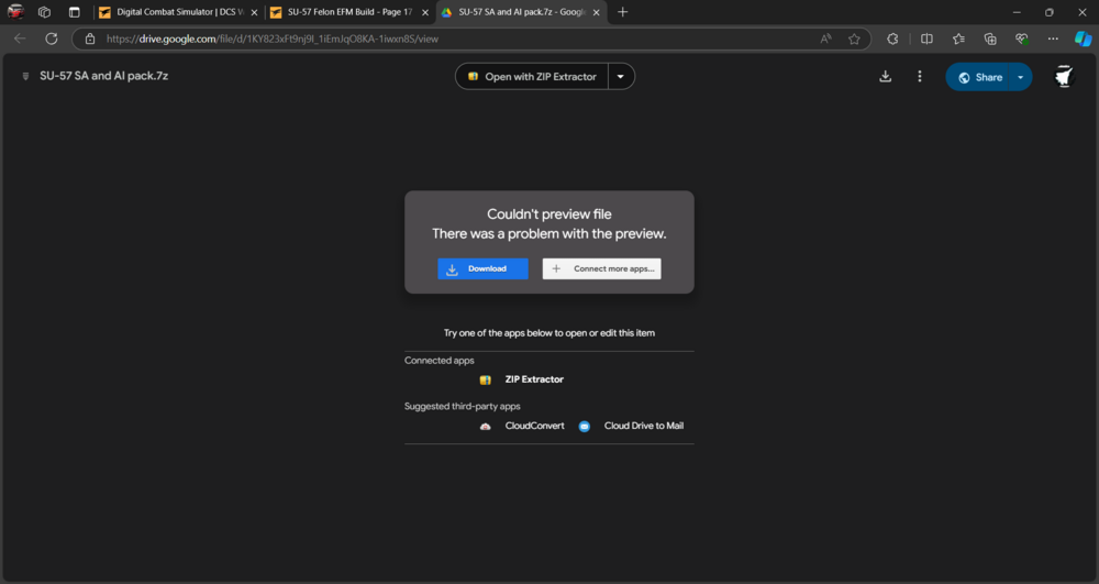 SU-57 SA and AI pack.7z - Google Drive and 2 more pages - Personal - Microsoft​ Edge 9_13_2024 1_10_33 PM.png